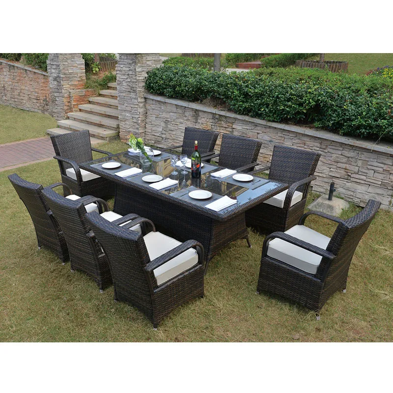 outdoor garden furniture luxury dining table and chairs  outdoor patio set