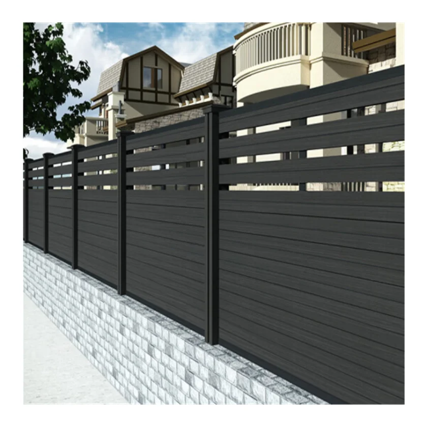 wood plastic composite wpc fence boards with trellis co-extrusion home garden fence panels better than vinyl pvc fence