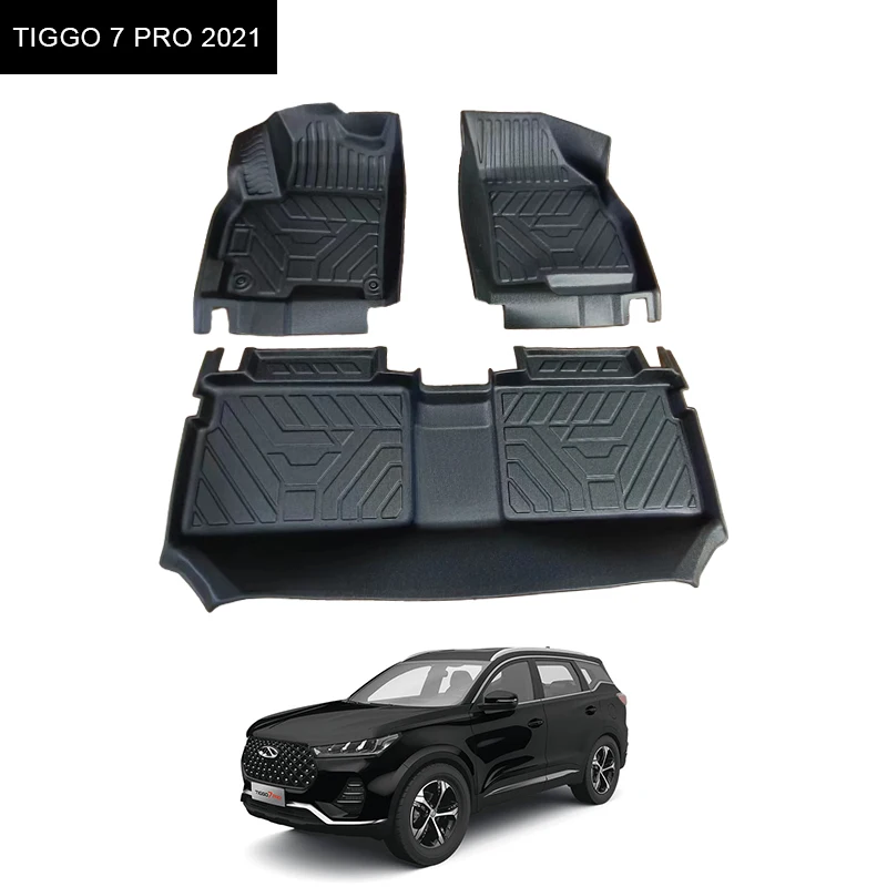 Factory Direct Sales Sound Insulation Tpe Leather Car Floor Mat Carpets Tiggo 7 Pro 2021
