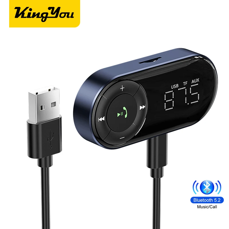 Kingyou прозрачный дизайн синий зуб аудио адаптер для автомобилей USB беспроводной приемник передатчик музыкальные колонки ключ