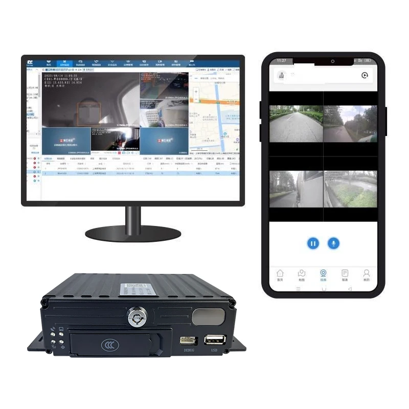 video surveillance for cars dash cam for truck camara system dvr 3 channel dash cam