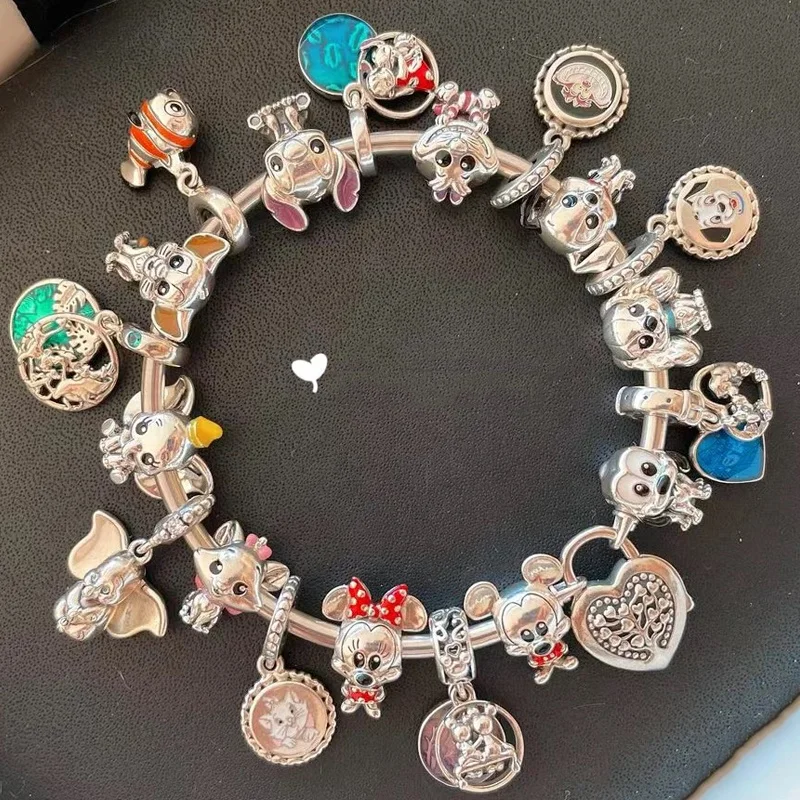 Factory Wholesale 925 Sterling Silver Luminous Firefly Beads Charm For Women Bracelet Pan Fine Jewelry DIY Mouse Animal Pendant