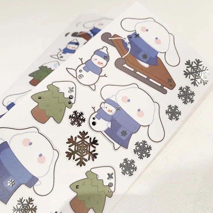 Custom Transparent Foil Sticker Sheets Custom Print Deco Sticker Sheets