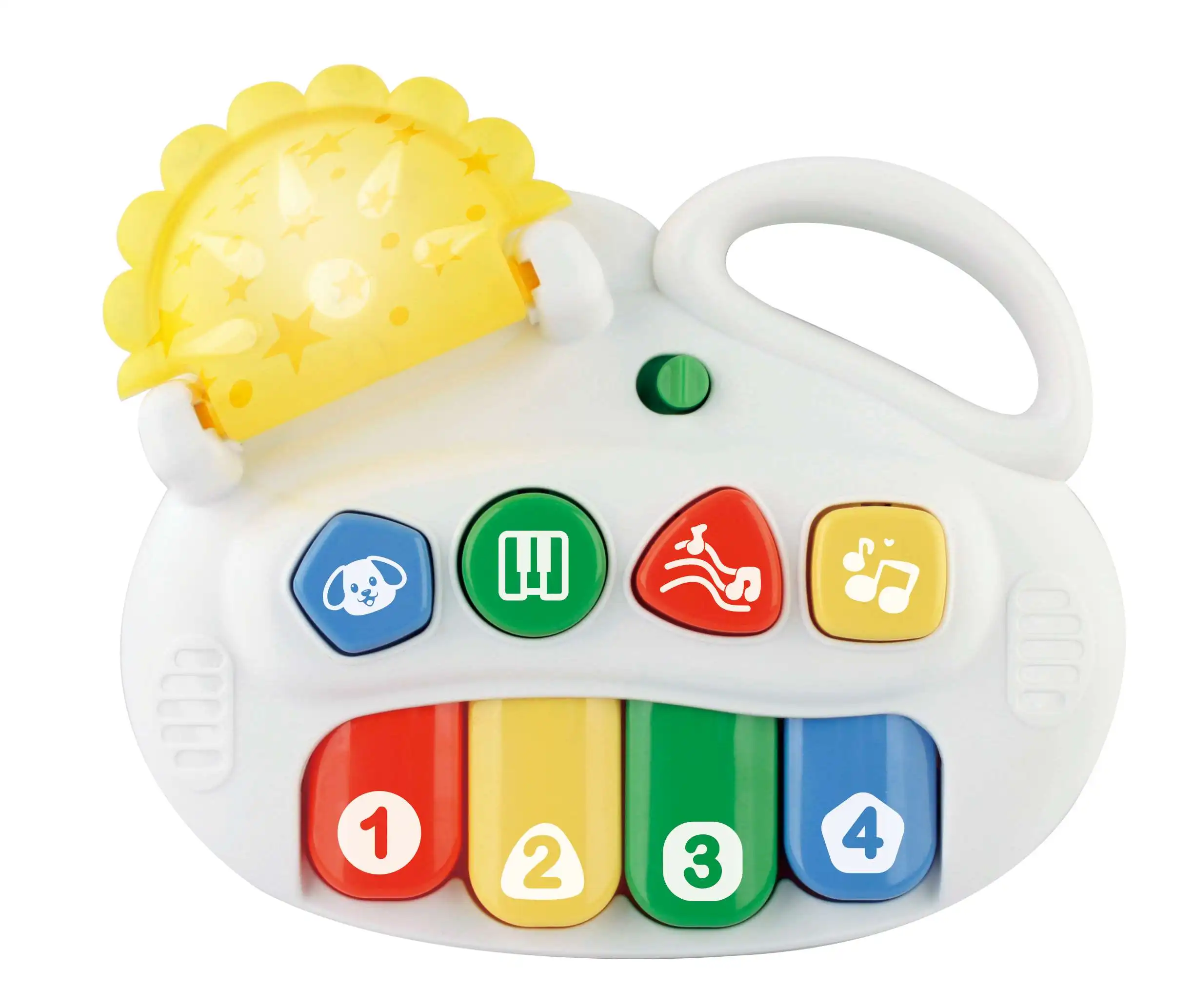 Handheld Small Toy Mini Piano with 4 Modes Learning Portable Musical Toys with Instruments Animal Sounds for Kids Children