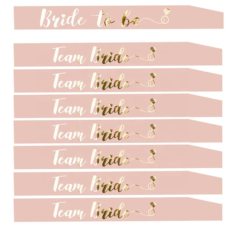 Bridal Shower Hen Party Wedding Bachelorette Party Team Bride Sash Bride to Be Sash