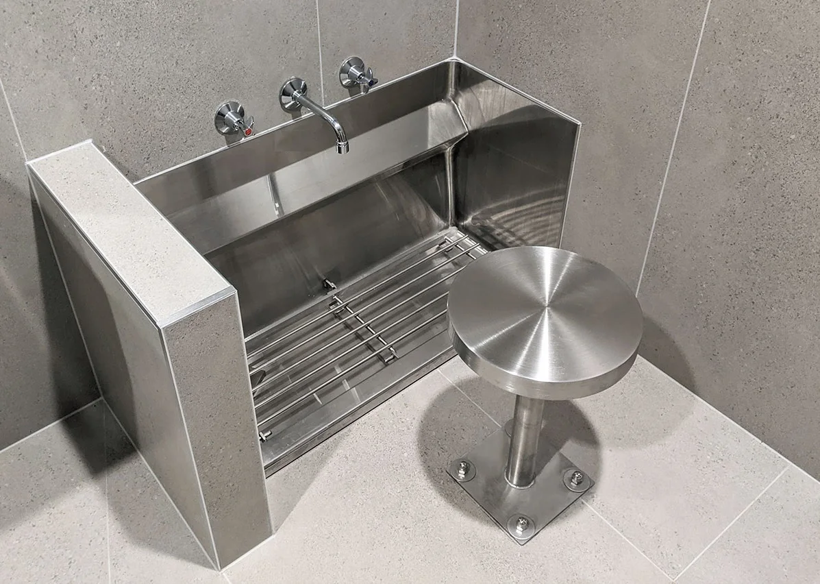 Индивидуальная мусульманская раковина Wudu для мытья ног из нержавеющей