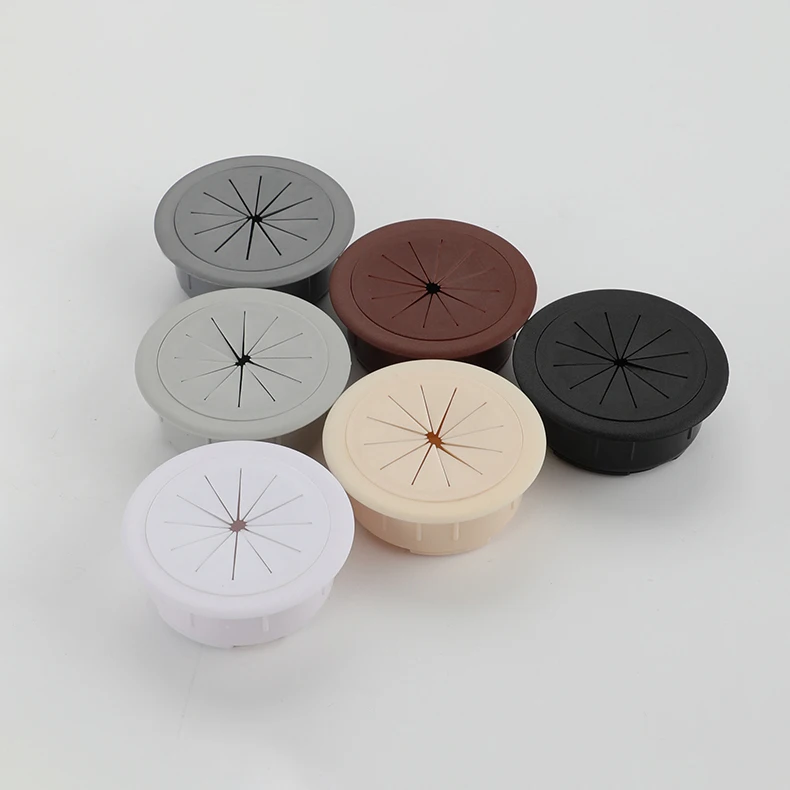 Metal Office Desk Cable Grommet Tidy Outlet Table Wire Organizer Box Waterproof Rubber Hole Cover