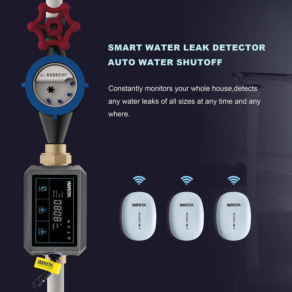 Leak Water Detector IMRITA Smart APP control Home Flood Protection Pipe Leak Detect Water Leak Sensor Detector