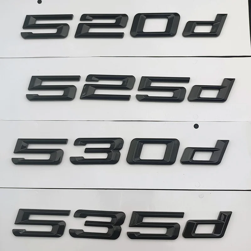 3D ABS 520d 523d 530d Alphanumeric sign Car Trunk Chrome Letters sticker emblem Decal For BMW
