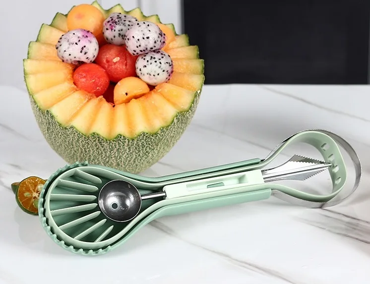 6 in 1 Stainless Steel Fruit And Vegetable Corer Cutter Kit Halloween Pumpkin Carver with PP Material Kitchen Carving Tool Set