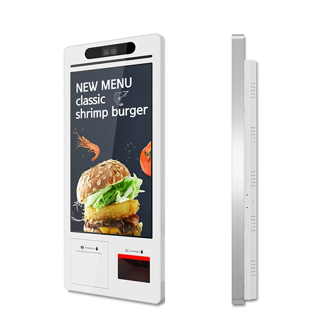 21.5 23 24 inch payment kiosk self-service food payment kiosk kiosk self service restaurant