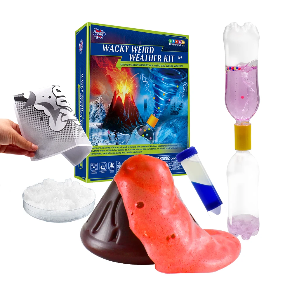 Weather child toy volcano science explore super real experiment science kit studying and playing toy set volcano eruption toy
