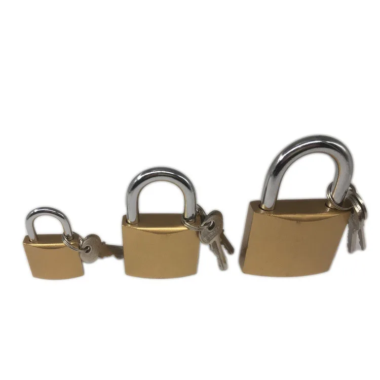 Factory Directly Sale Household Multi Size Brass Color Lock Locker Cabinet Iron Padlock
