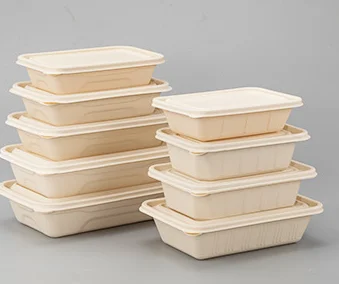 Biodegradable disposable lunchbox takeout takeout box Fast food box multi-grain lunchbox bowl cornstarch party