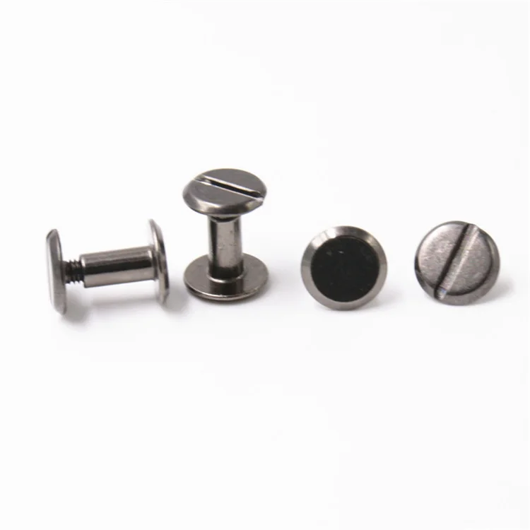 Bag Belt Leather Metal Accessories Flat Slotted Chicago Binding Screws High quality Male and female screw