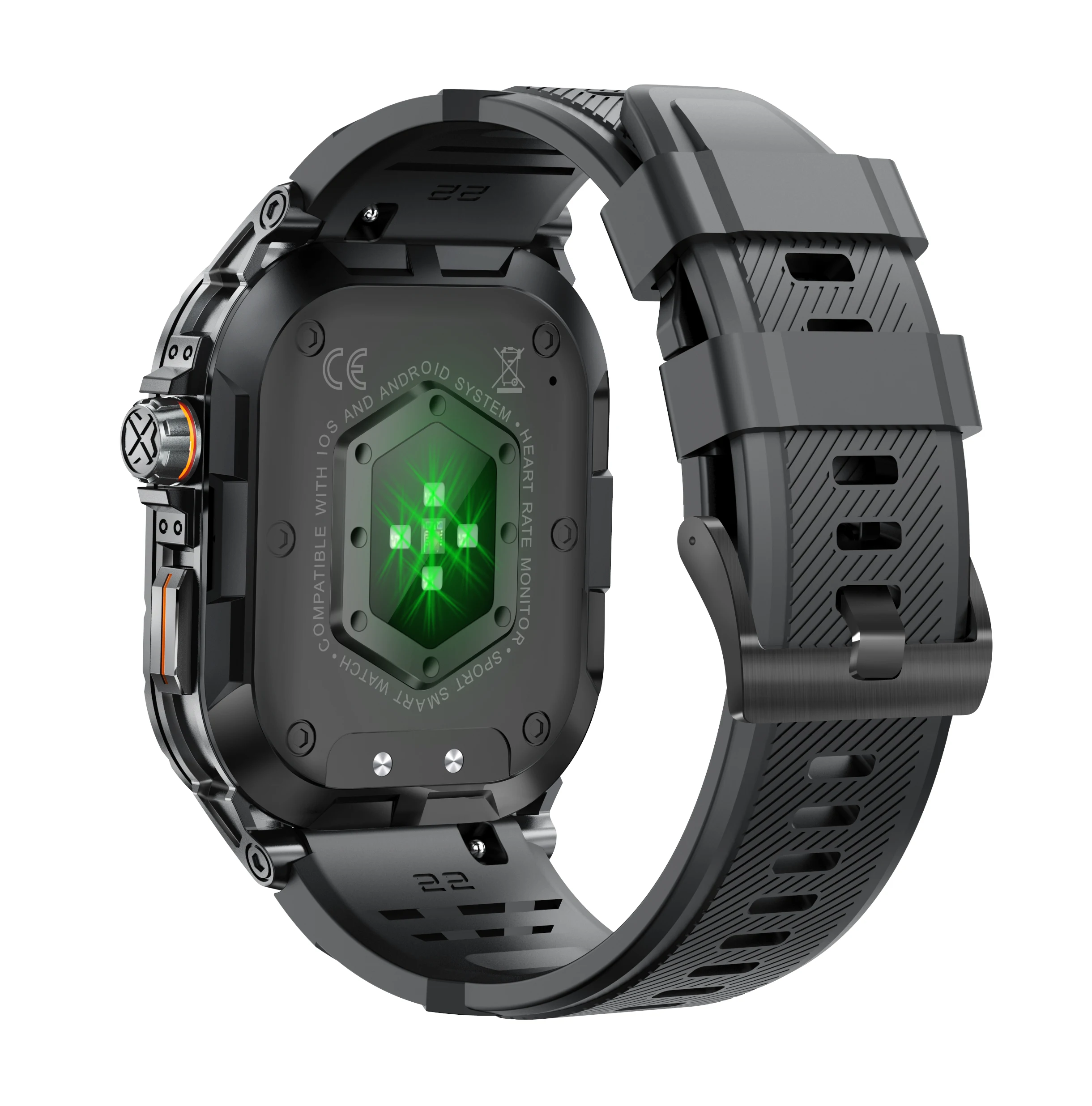 2024 Outdoor Smart Watch for Men BT Call IP68 Waterproof Large Memory Outdoor Sports Smartwatch 380mAh Large Battery