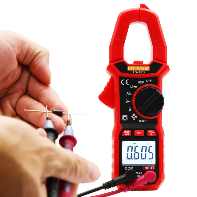 new arrivals HYTAIS TS18D AC/ DC clamp meter testing Voltage Current Resistance Capactance Frequency Temperature and so on