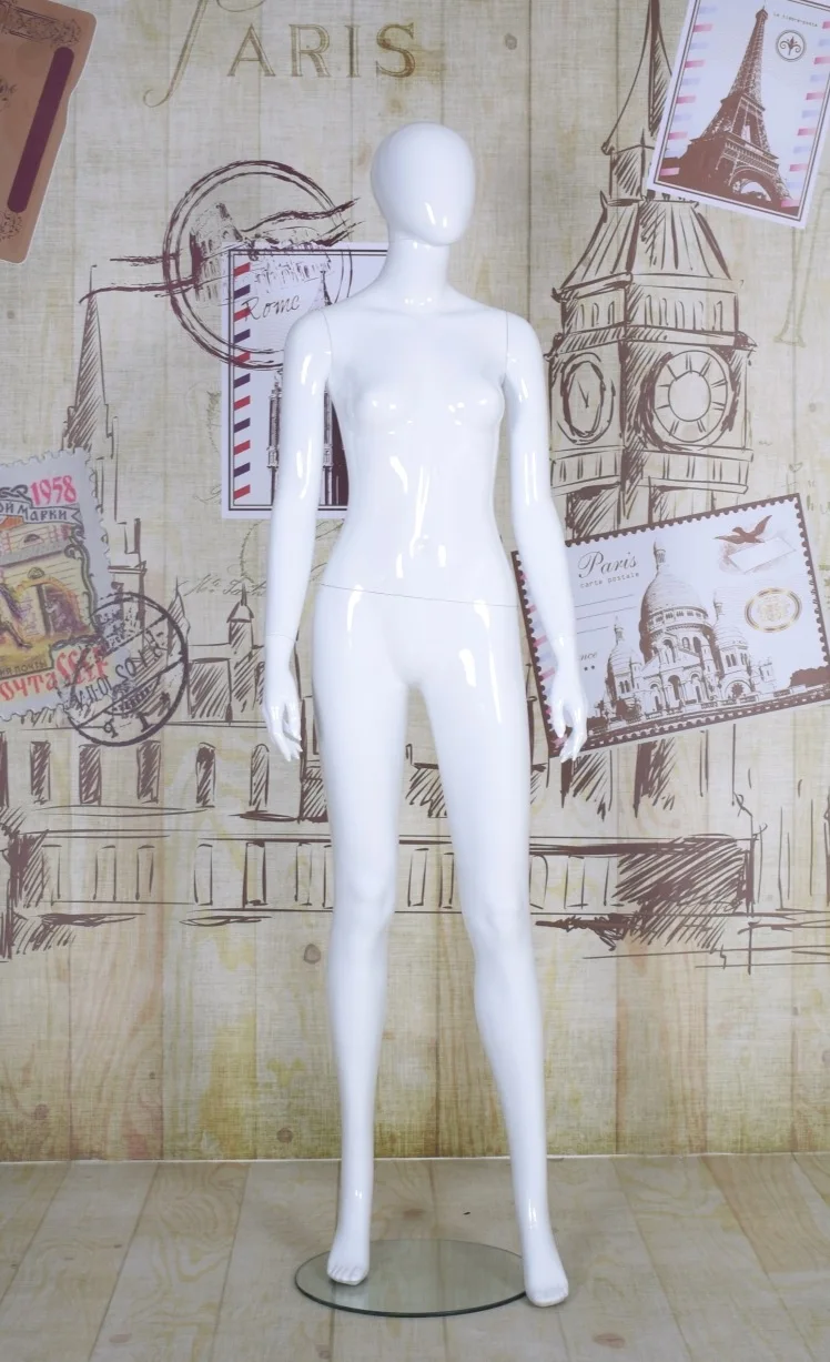 Clothing store model props female bright white full body display frame window women dummy Korean human simulation model frame