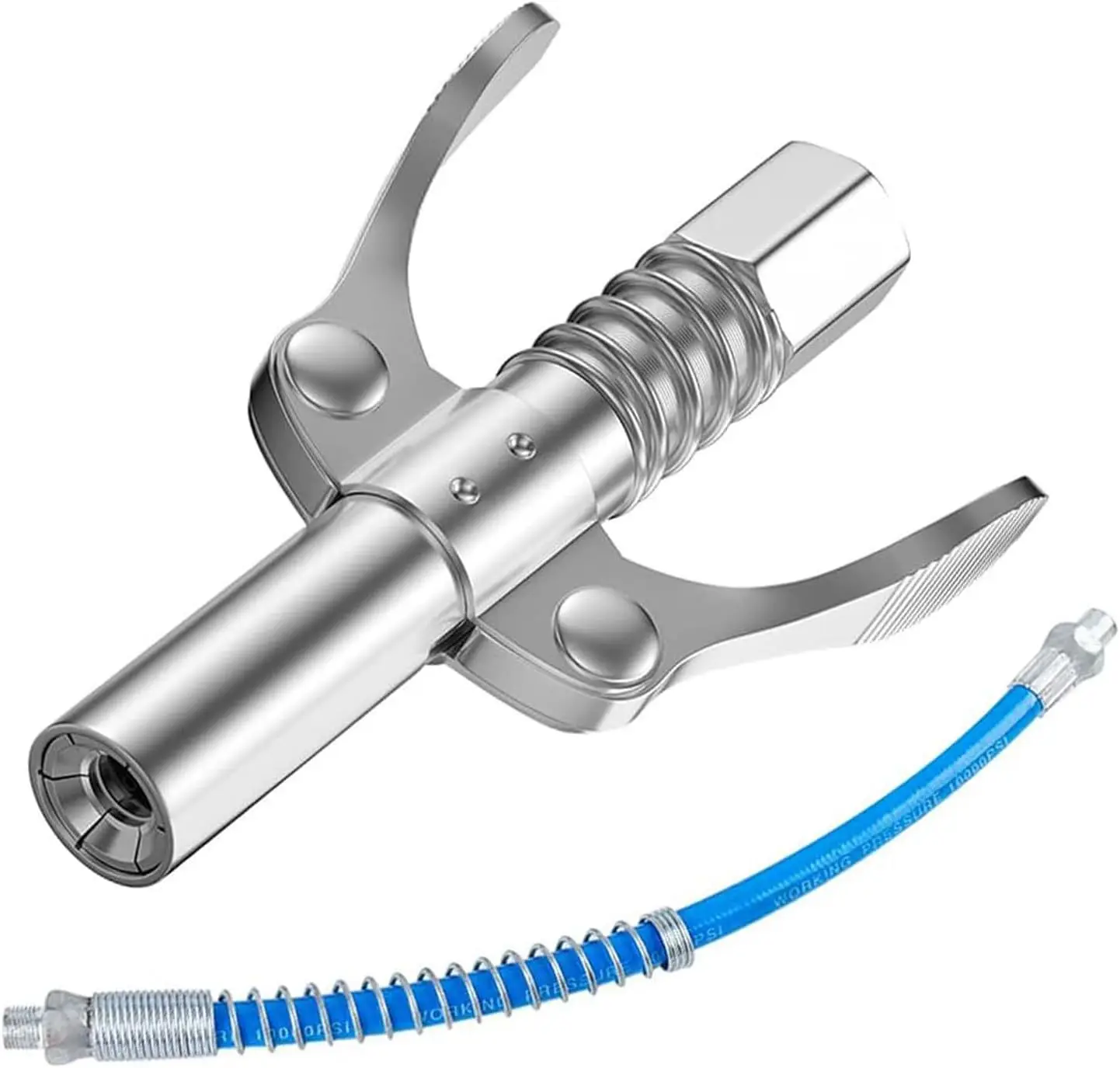 Quick Release Grease Gun Coupler And 30cm Soft House Kit Grease Gun Accessories Suits All Grease Gun Fittings Flat Head Nozzle