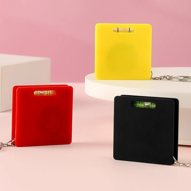 Promotional Multi-functional Tape Measure Keychain Mini Measuring Tape With Level