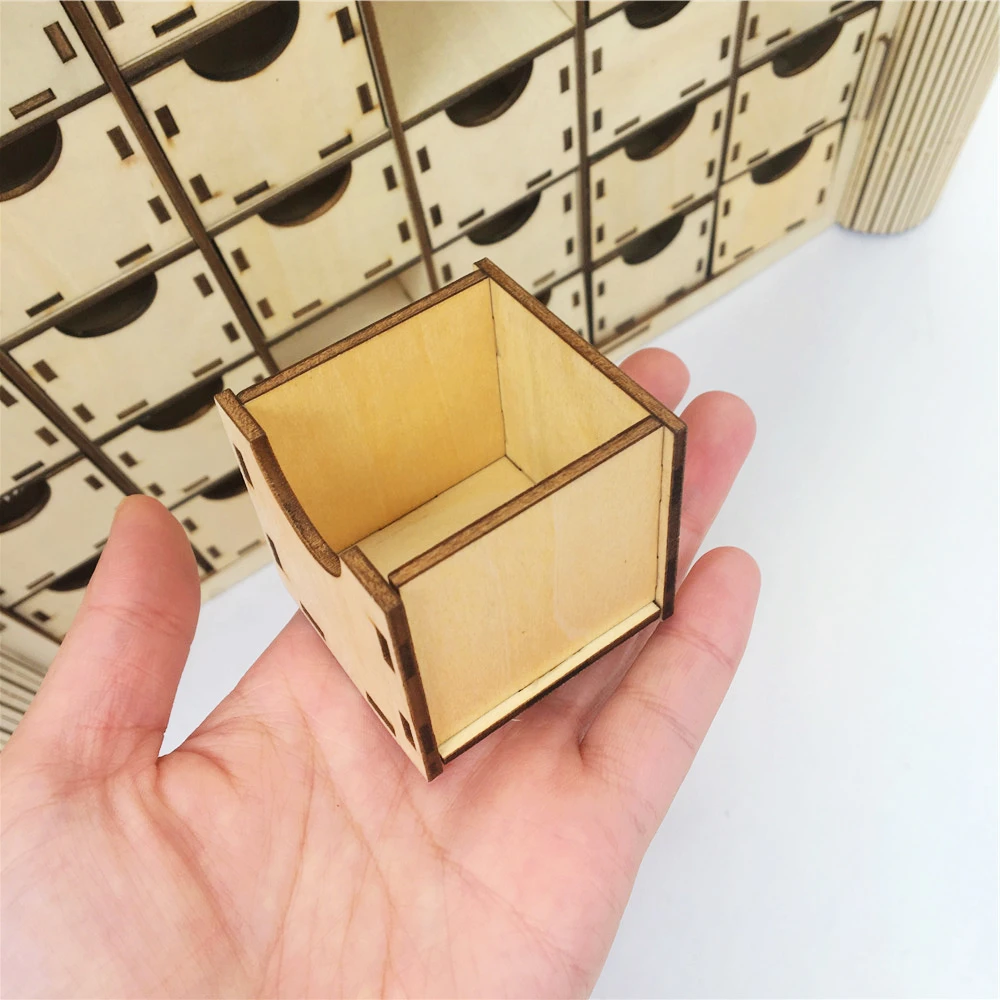 ew DIY Wooden Ramadan Calender Box Elegant Eid Mubarak Decorations for Home & Office Muslim Holiday Lanterns Gift Box Supplies