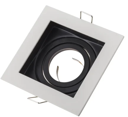 OKELI Adjustable Single Head Aluminum Gu10 Fixture Mr16 Frame Black White Recessed Down Light Housing