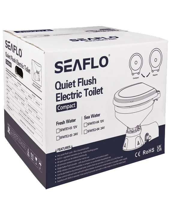 SEA FLO Yacht Toile Self-Priming Toilet Marine Accessories boat Ceramic Toilet 12V 24V Marine Toilets