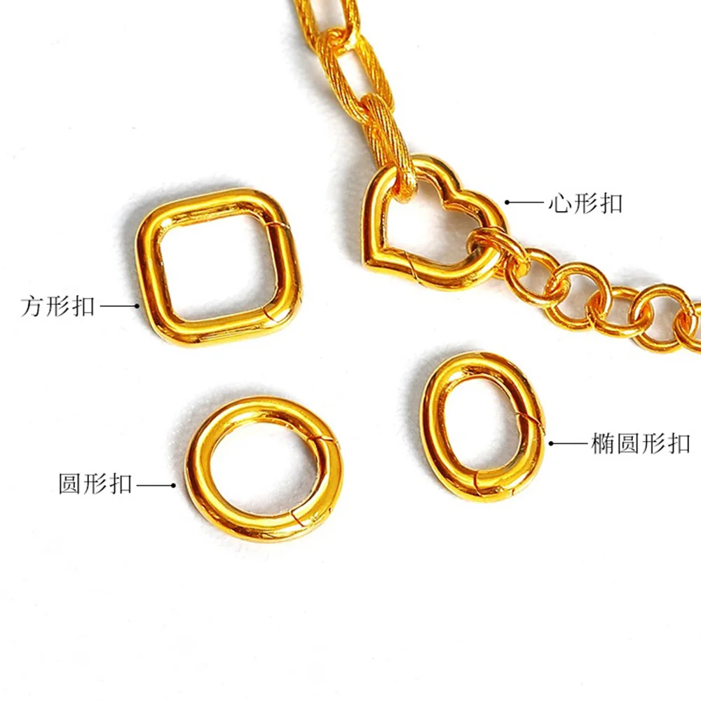 FineJewelry Accessories Au750 GEM Stones Jewellery DIY Findings Components Pure Real 18k Gold Universal Connector Buckle Clasp