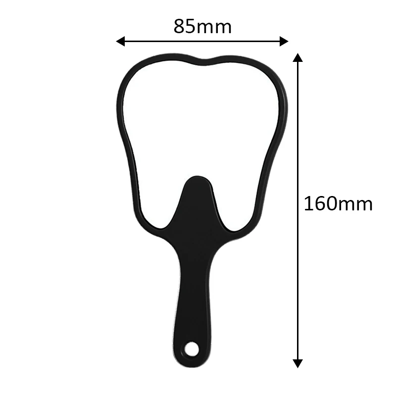 portable ABS Frame Handheld Tooth shape Mirror Multi-Color Handle Mirror private label tooth shape plastic mirror
