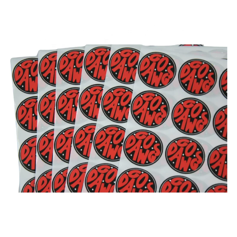 Custom Printing Logo Sticker Sheet Personalized Adhesive Packaging Label Sticker Glossy Round Sticker Customized Packaging