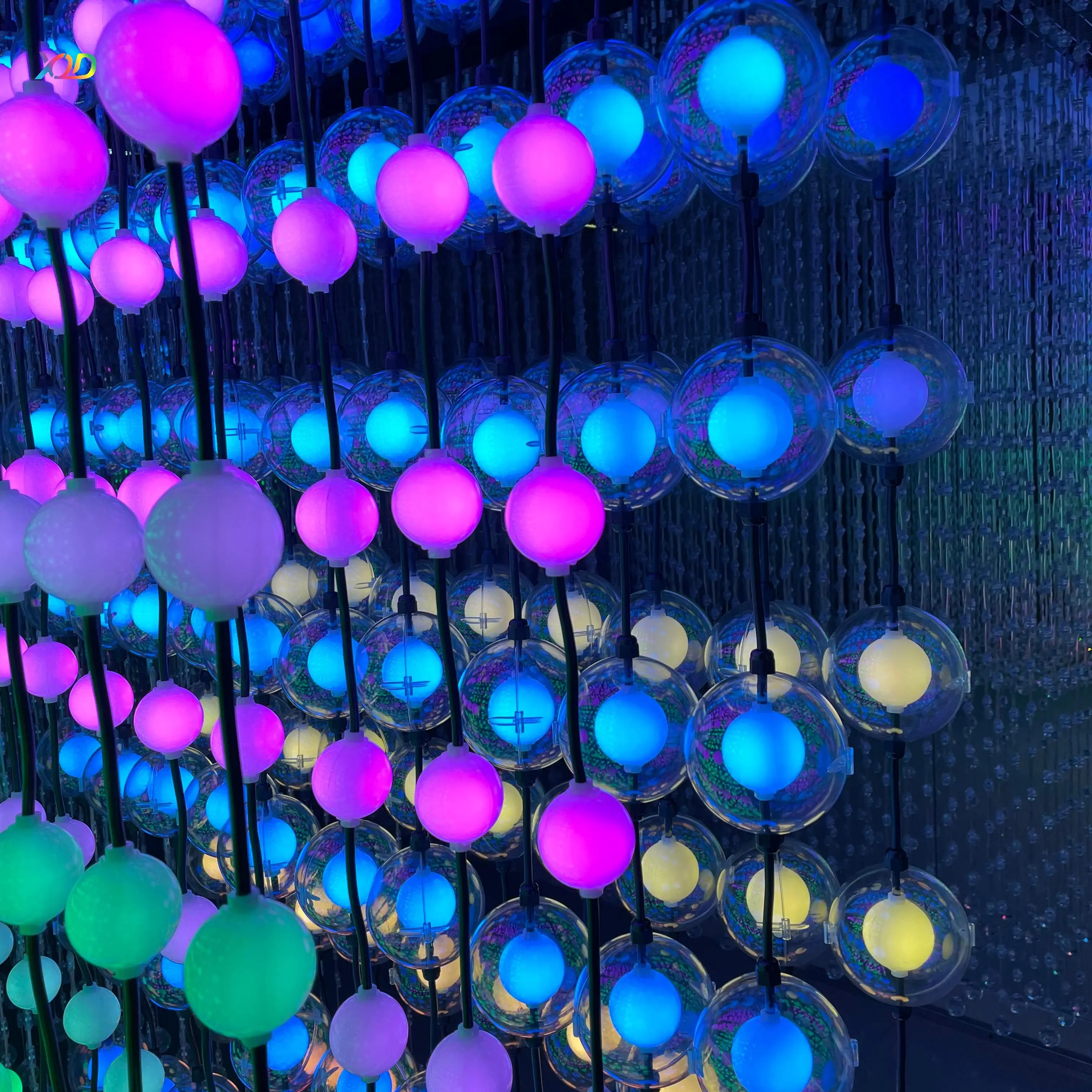 Christmas Lights DJ Club Stage Strobe Rgb Led Pixel drop Lights Outdoor 3D LED Light String