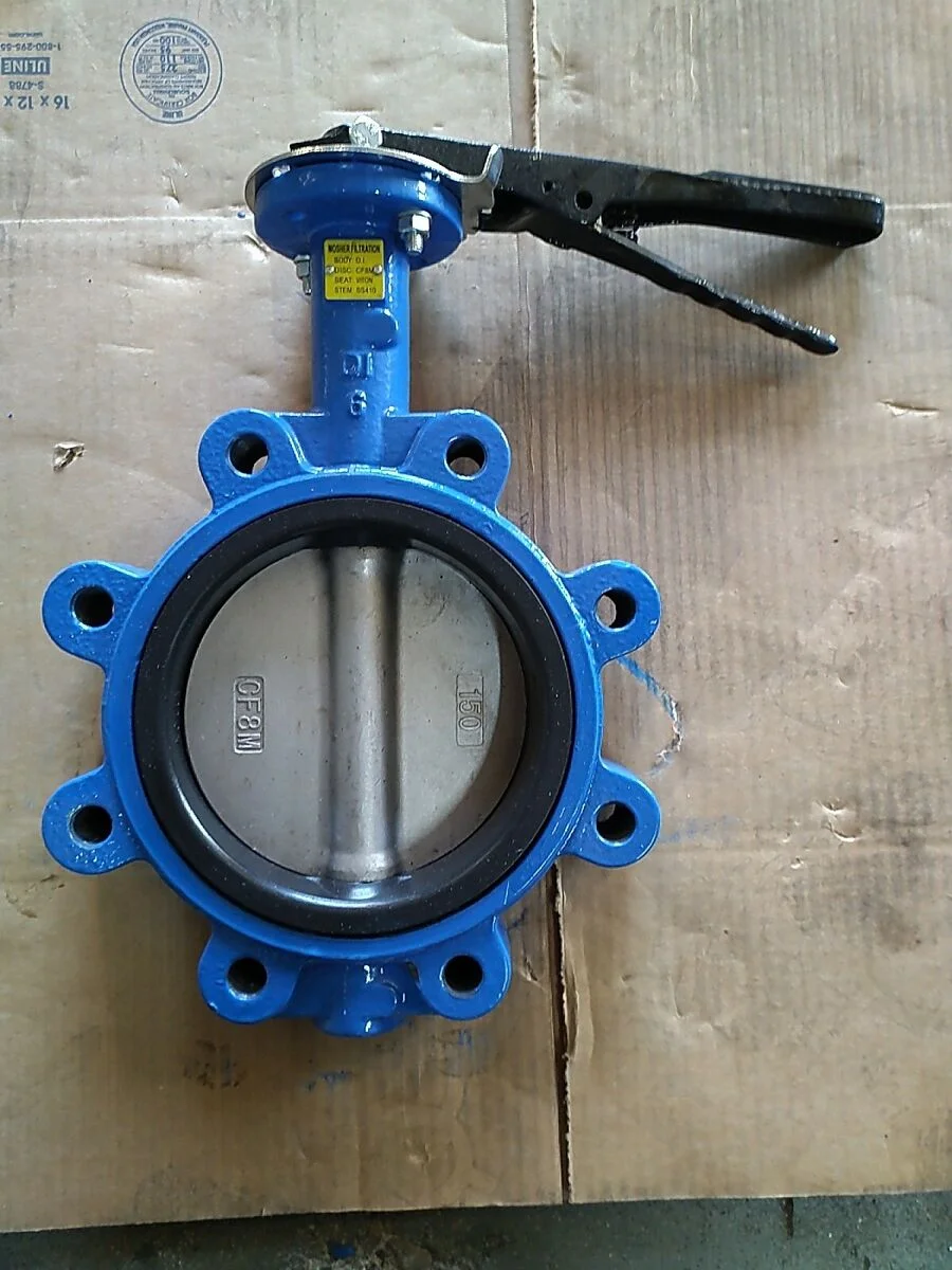 4 Inch Manual Wafer Butterfly Valve with PTFE Seal PN16 PN10 Di Iron D71F DN100 for Electric Water Treatment Plant OEM Gas Media