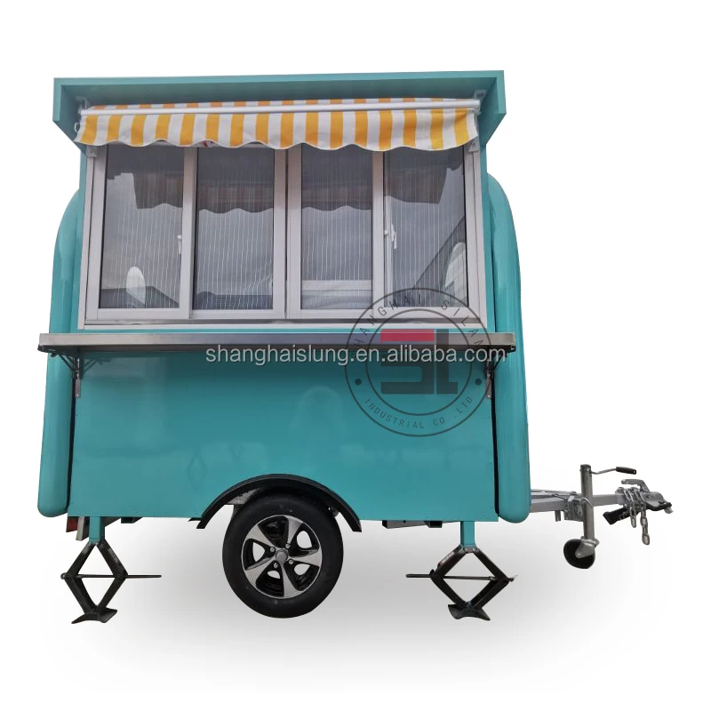 Street Mini Food Cart Gelato Truck Taco Kiosk ice cream trailer Selling Hot Dog cart