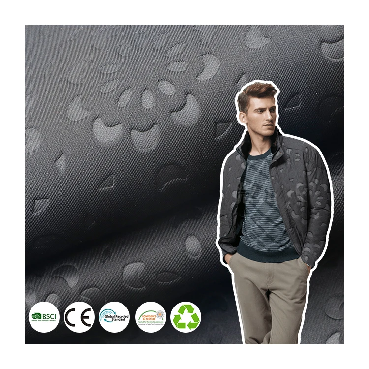 Custom knitted embossed dyeing polyester 3d air space scuba sandwich fabric for clothing