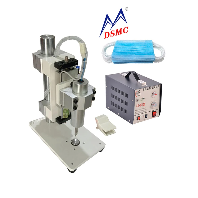 Ultrasonic Semi Automatic Disposable Surgical Non Woven Mask Ear Loop Sewing Making Welding Machine in
