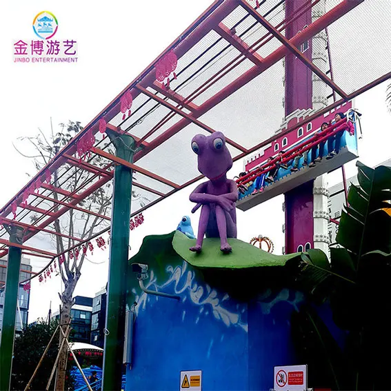 Jumping park thrilling rotate free fall drop tower  drop tower amusement rides for sale entertainment equipment jumping