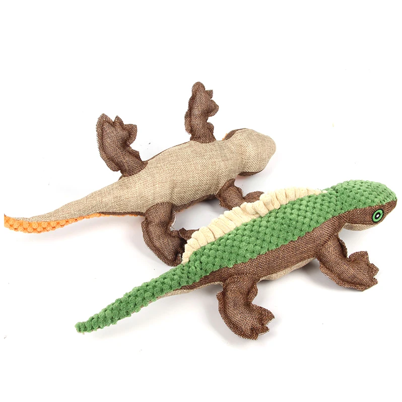 Customized Squeaky Cute Lizard Shaped Toy  Plush Dog Toys Stuffed  Dog Toy