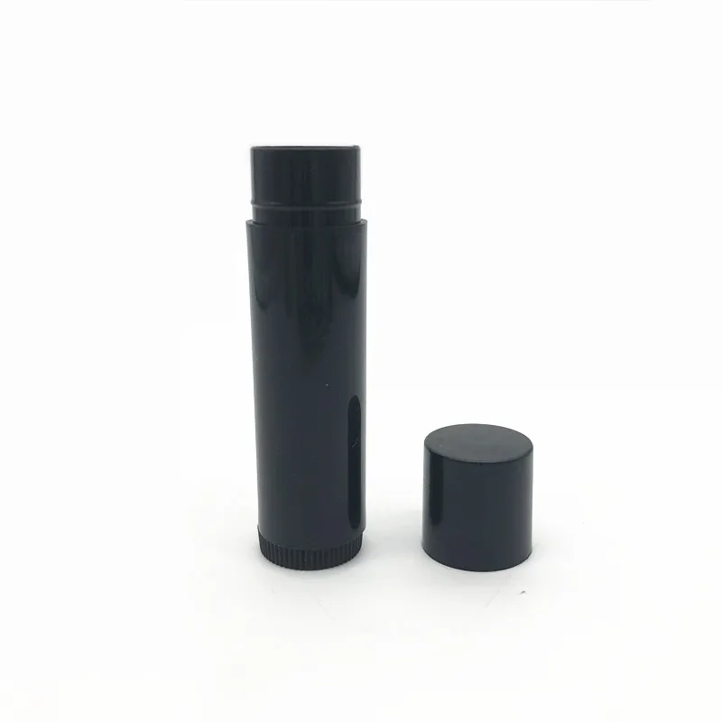Ready to ship Black 7colors DIY 5ml empty chapstick + lids containers, lip balm cosmetic packaging screw tube
