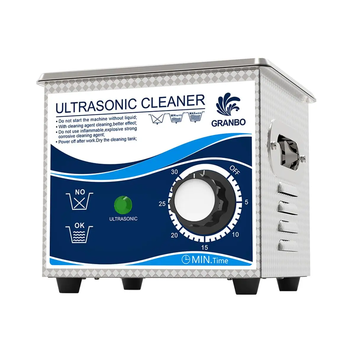 Granbo 1.3L 60W Portable Ultrasonic Cleaner Cleaning Machine for Jewellery for dental cleaning glasses cleaning