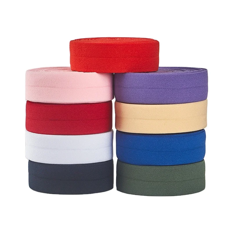 Spot color black and white 2CM underwear hemming strip band folded hemming elastic nylon hemming band