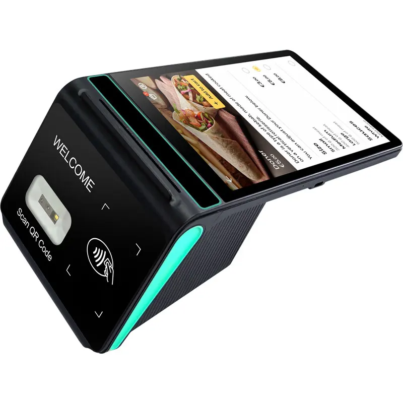 Android 12 все-в-одном Мобильный планшет POS портативный SDK функциональность с NFC Bluetooth 80 мм терминальная система принтера