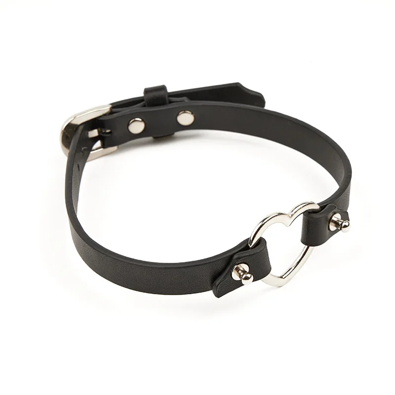 Alternative toy metal love neck collar SM bondage training torture equipment male and female dog slave sex toys