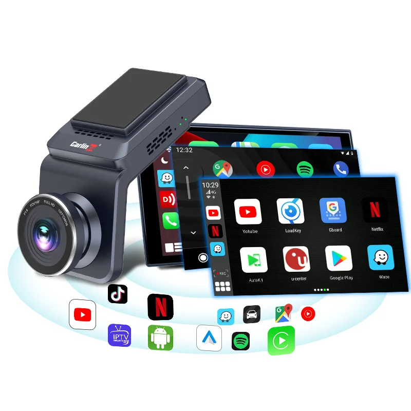 Carlinkit 4 + 64 ГБ Android Box Беспроводная Carplay мультимедийная коробка Автомобильная игровая фабрика индивидуальная Быстрая доставка