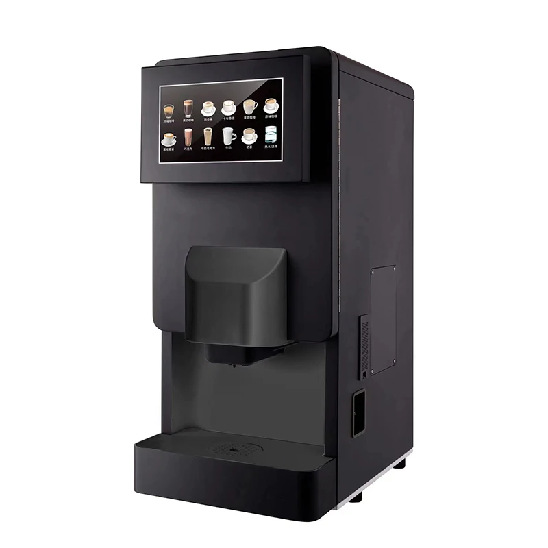 New Design 3/4 Powder Tanks Automatic Vending Coffee Machine External Water Commercial Ground Bean Taste Coffee Machine