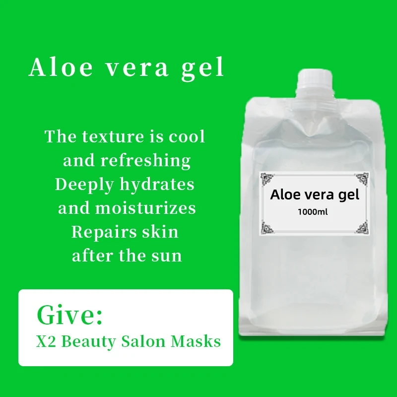 Factory production 100% Organic Private Label Wholesale Pure Aloe Vera Gel 1000 ML Natural