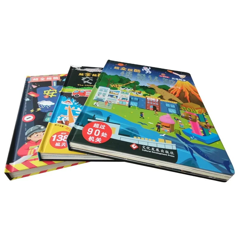 Book Printing Custom Coloring Rounded Corner Cardboard Board Book Printing On Demand For Kids