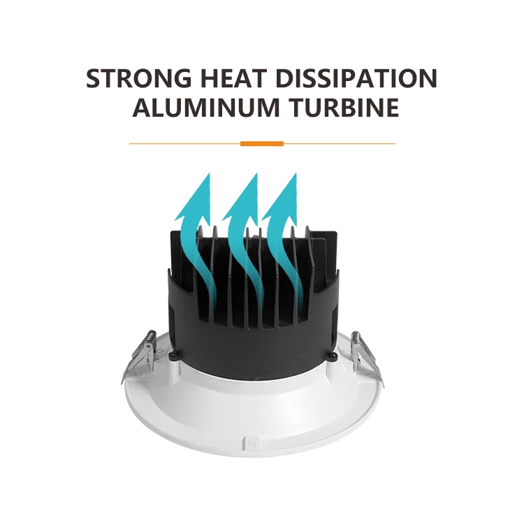 Long Service Life Commercial Ceiling Spot Light Hotel Aluminum Recessed LED COB Spotlights