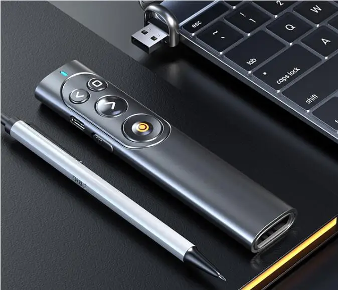 Беспроводная лазерная указка с USB + приемником type C, 2,4 ГГц