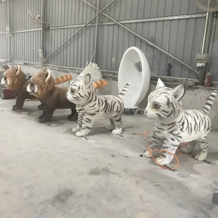 Fiberglass animal sculpture dog lines Pastoral dog animal model decoration customization Art sculpture decoration