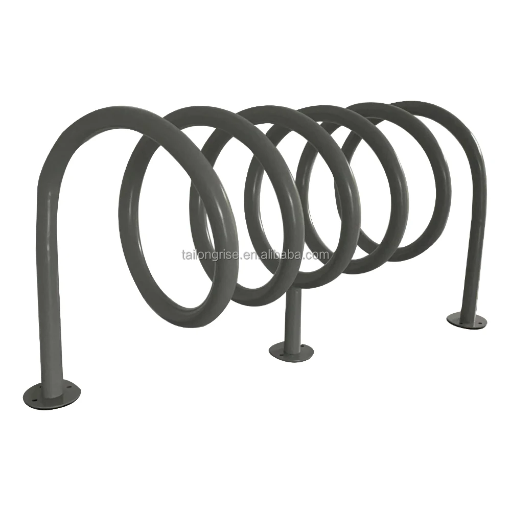 Spiral Bike Rack Circle Bicycle Metal Rack Coil Parking Bike Rack Steel Large Bike Stand